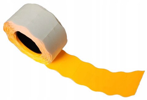Taśma do metkownicy dwurzędowej 26x16mm metki pomarańczowe faliste 5 szt. Taśma do metkownicy dwurzędowej 26x16mm metki pomarańczowe faliste 5 szt.