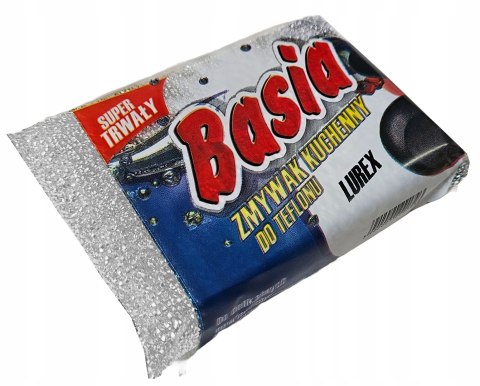 Zmywak kuchenny do teflonu Lurex Basia srebrny gąbka Zmywak kuchenny do teflonu Lurex Basia srebrny gąbka