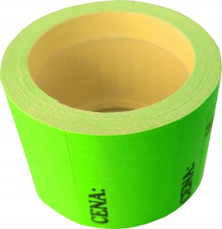 Etykiety cenowe samoprzylepne 40x30 mm cenówki metki ceny zielone