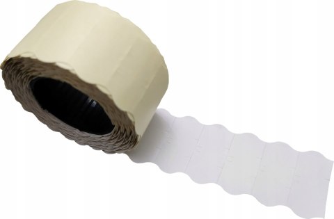 Taśma do metkownicy jednorzędowej 26x12mm metki biała faliste 5 szt. ceny Taśma do metkownicy jednorzędowej 26x12mm metki biała faliste 5 szt. ceny