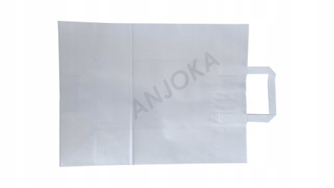 Torba papierowa 32x16x42 biała 50szt z uchem