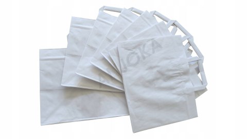 Torba papierowa 32x22x25 biała 250szt cateringowa z uchem EKO Torba papierowa 32x22x25 biała 250szt cateringowa z uchem EKO