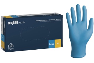 Rękawiczki jednorazowe nitrylowe Zarys easyCARE M niebieskie 100 szt